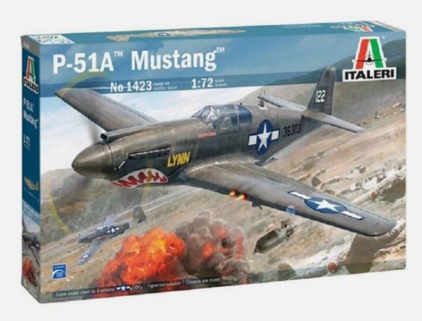 ITA1423 - MUSTANG P-51A Militärflugzeug zum Zusammenbauen und Bemalen - 1
