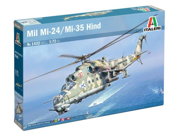 ITA1432 - MIL Mi-24 / Mi-35 Hind Hubschrauber zum Zusammenbauen und Lackieren - 1