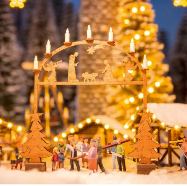 NOC14391 - Eingangsbogen zum Weihnachtsmarkt – 7,6 x 1 cm - 1