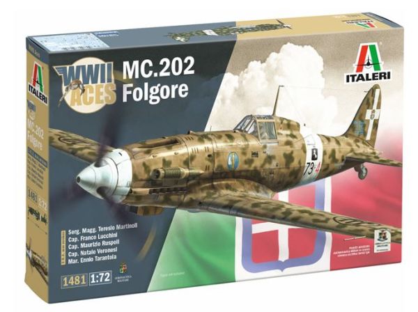 ITA1481 - MACCHI M.C.202 Folgore Aces Kampfjet zum Zusammenbauen und Lackieren - 1