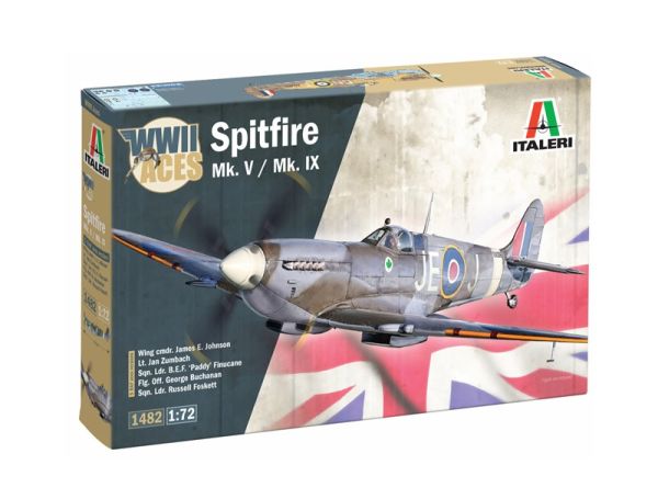 ITA1482 - SPITFIRE Mk.V / Mk.IX Militärflugzeug-Bausatz (Montage und Bemalung erforderlich) - 1