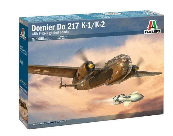 ITA1488 - DORNIER Do 217 K-1/K-2 Bomber mit Fritz X zum Zusammenbauen und Bemalen - 1