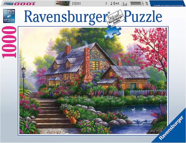 RAV15184 - Puzzle 1000 Teile Romantisches Cottage - 1