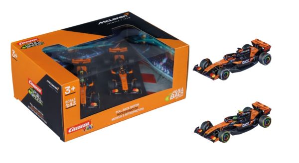 CARRERA15813035 - 2er-Pack McLAREN (Friktionsantrieb) – MCL36 #4 L. Norris / MCL39 #81 O. Piastri - 1