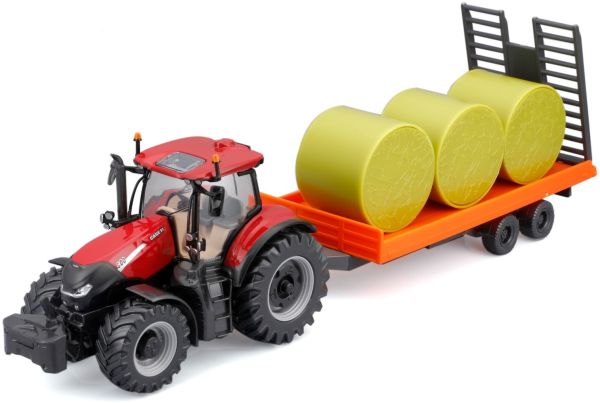 BUR31687 - CASE IH Optum 300 CVX mit Pritsche und Strohballen (Friktionsantrieb) - 1