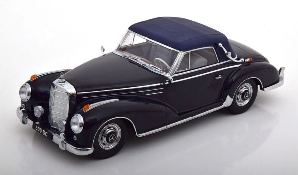 KKS180944 - Mercedes-Benz 300 SC W188 Cabriolet mit Stoffverdeck, Baujahr 1957, Mitternachtsblau - 1