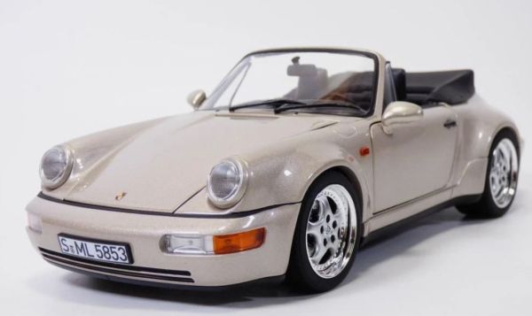 NOREV187140 - Porsche 911 Turbo Look Cabriolet, Baujahr 1992, Zermattsilbermetallic - 1