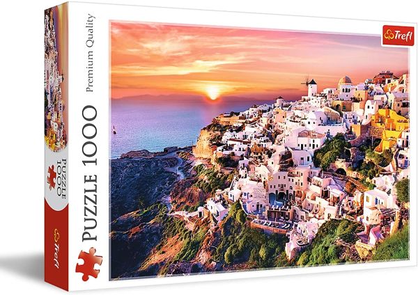TRF10435 - Puzzle 1000 Teile Ein Sonnenuntergang über Santorini - 1