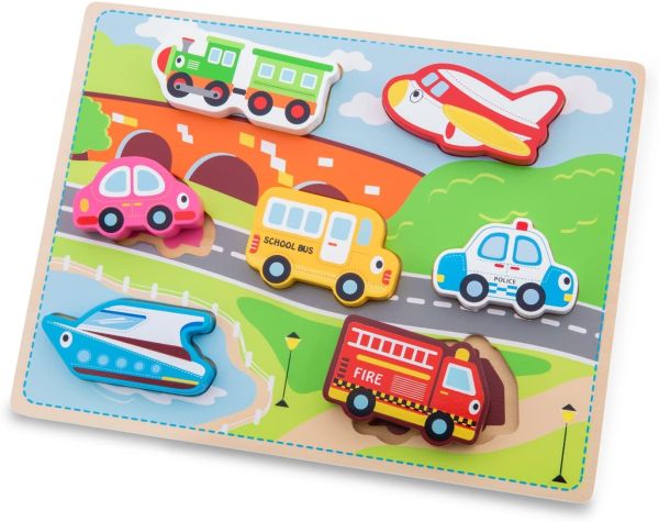 NCT10520 - Puzzle 7-teilige Transportfahrzeuge aus Holz - 1