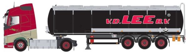 TEK63478 - VOLVO FH04 4x2 Mit Schwarzem Tank 3 Achsen - VAN DER LEE - 1