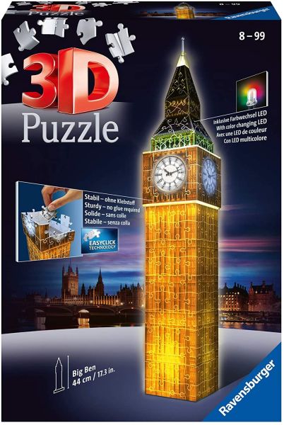 RAV125883 - 3D Puzzle 216 Teile Big Ben beleuchtet - 1