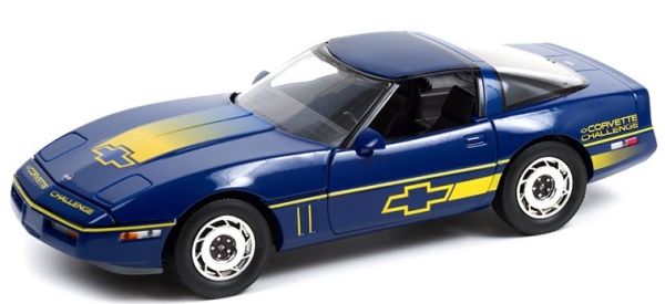 GREEN13597 - CHEVROLET CORVETTE C4 1988 Challenge Race Car Blau und Gelb - 1
