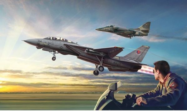 ITA1422 - US Navy Fighter Top Gun – F-14A gegen A-4F zum Zusammenbauen und Bemalen - 1