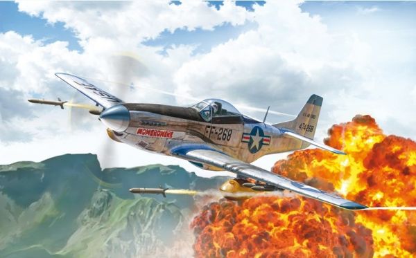 ITA1452 - North American F-51D Mustang Flugzeug aus dem Koreakrieg zum Zusammenbauen und Lackieren - 1