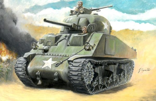 ITA15751 - M4 Sherman 75 mm Tank zum Zusammenbauen und Lackieren - 1