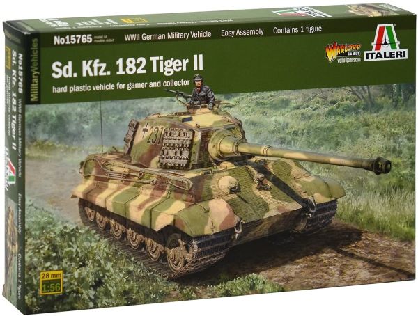 ITA15765 - Panzer mit Fahrer Königstiger zum Zusammenbauen und Lackieren - 1