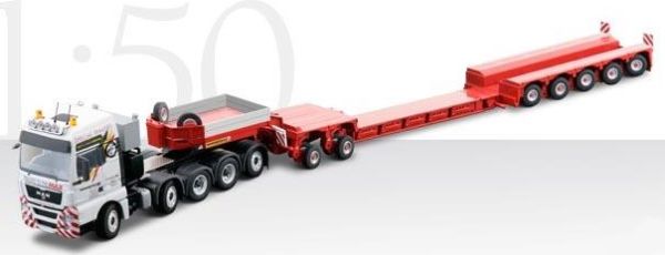 CON70195 - MAN TGX XXL 10x4 Mit 5-Achs ausziehbarem Tieflader und 2-Achs „FAYMONVILLE“ Dolly - 1