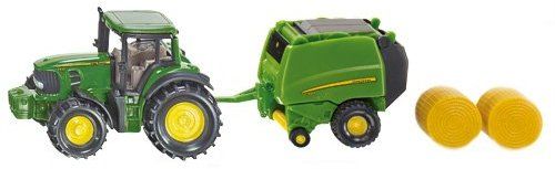 SIK1665 - JOHN DEERE 7530 mit Presse JOHN DEERE 990 und 2 Ballen. - 1