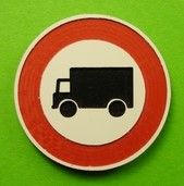MCD-025 - Verbotsschild für Lastkraftwagen - als Bausatz - Pfosten nicht enthalten - 1