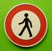 MCD-024 - Verbotsschild für Fußgänger - Im Bausatz - Pfosten nicht enthalten - 1