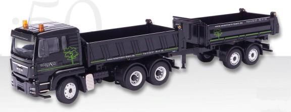 CON71182/01 - MAN TGS L 6x4 Dreiseitenkipper mit Anhänger 2 Achsen Kippkipper 