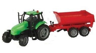 KID510653B - Grüner Reibungstraktor mit grauen Felgen mit tp-Kipper - 1