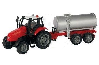 KID510653A - Roter Reibungstraktor mit Güllewagen - 1