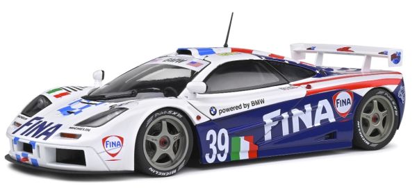 SOL1804103 - Mc LAREN F1 GTR Kurzheck 24H du MANS 1996 Weiß und Blau - 1
