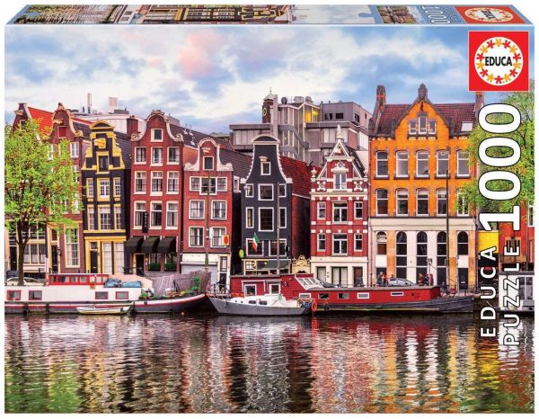 EDU18458 - 1000 Teile Puzzle Tanzende Häuser in Amsterdam - 1
