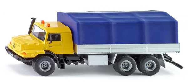 SIK3547 - MERCEDES Zetros mit Kipper 2 Achsen Gekippt blau - 1