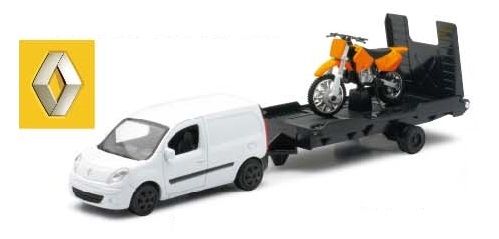 NEW19815A - RENAULT Kangoo mit Tablett und orangefarbenem Motocross - 1