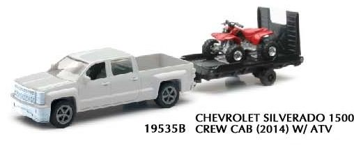 NEW19815D - CHEVROLET Silverado 1500 mit Anhänger und rotem Quad abholen - 1
