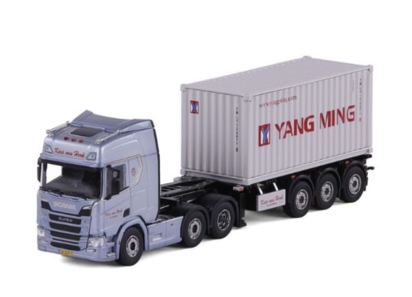 CAV20-1326 - SCANIA R Highline 6x2 mit 3-Achs-Containerträger und Yang-Ming-Container KEES VAN HERK - 1
