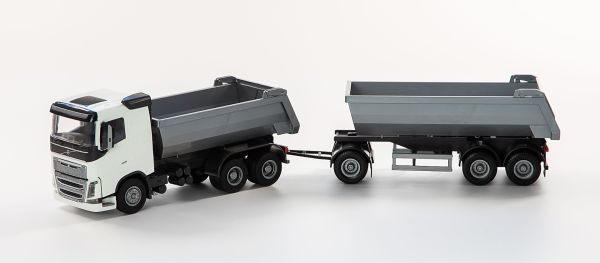 EMEK20352 - VOLVO FH 6x4, weißer Kipper mit 1+2-achsigem Kipper - 1
