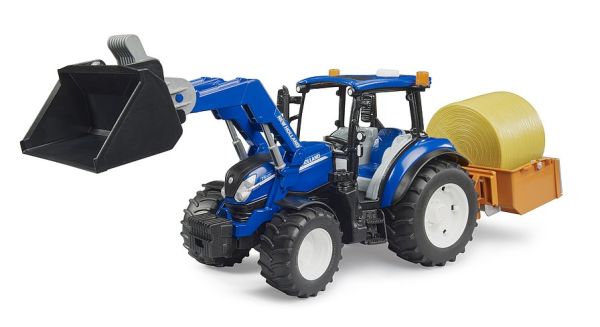 BRU2187 - NEW HOLLAND T5.120 mit Frontlader und Kippmulde mit Gabeln - 1