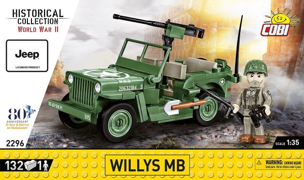 COB2296 - JEEP Willys MB mit M2 80. Jahrestag - 150 Teile - 1