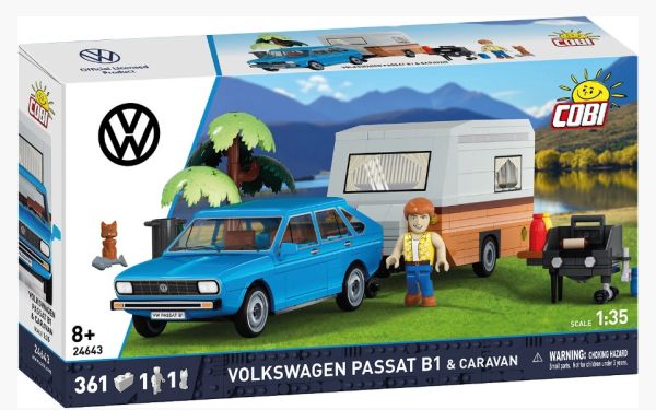 COB24643 - VOLKSWAGEN Passat B1 mit Wohnwagen – 361 Teile - 1