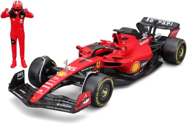 BUR26809L - FERRARI SF23 F1 #16 mit C. Leclerc-Figur - 1