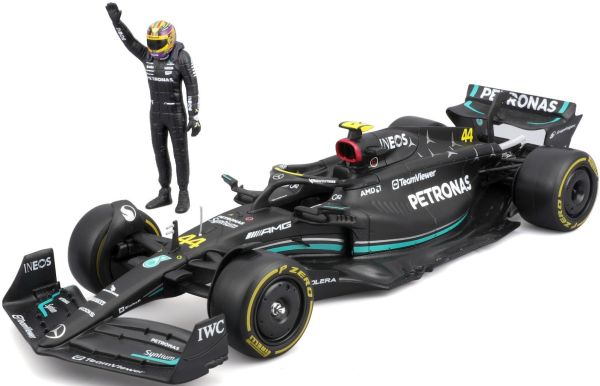 BUR28037H - MERCEDES-AMG W14E SF-23 #44 mit L. Hamilton Figur - 1