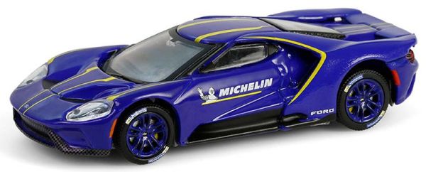 GREEN28160-F - FORD GT 2021 blau 135-jähriges Jubiläum MICHELIN in Blisterverpackung - 1