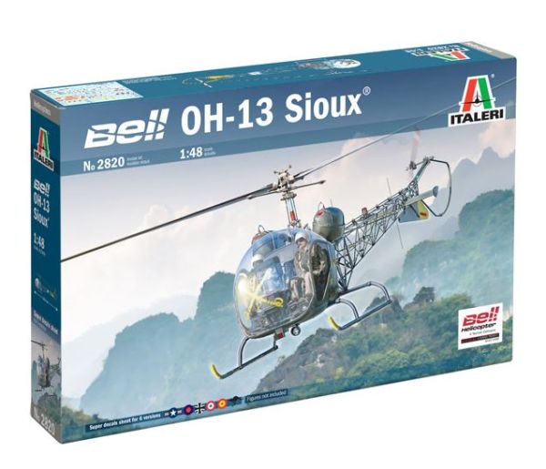 ITA2820 - BELL OH-13 Sioux Hubschrauber zum Zusammenbauen und Lackierung - 1