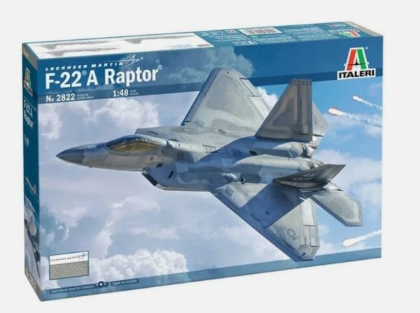 ITA2822 - LOCKHEED Martin F-22 A Raptor Kampfjet zum Zusammenbauen und Bemalen - 1
