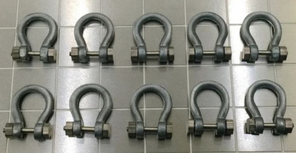 YCC639 - 10 Schäkel 150/200 Tonnen (ohne Gewinde Bolzen + Muttern) - 1