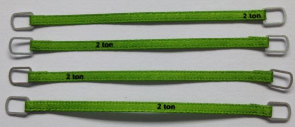 YCC332-2 - Set mit 4 Hebegurten 2 Tonnen von 6 cm Grün - 1