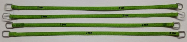 YCC332-5 - Set mit 4 Hebegurten 2 Tonnen von 12 cm Grün - 1