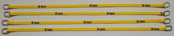 YCC333-4 - Set mit 4 Hebegurten 3 Tonnen von 18 cm Gelb - 1