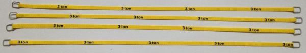 YCC333-6 - Set mit 4 Hebegurten 3 Tonnen von 26 cm Gelb - 1