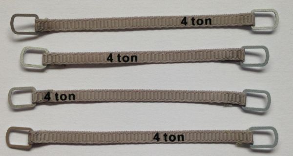 YCC334-1 - Set mit 4 Hebegurten 4 Tonnen von 6 cm Grau - 1