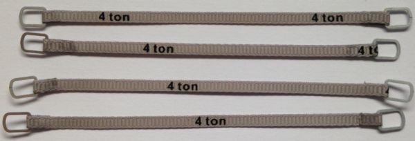 YCC334-2 - Set mit 4 Hebegurten 4 Tonnen von 10 cm Grau - 1