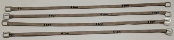 YCC334-4 - Set mit 4 Hebegurten 4 Tonnen von 18 cm Grau - 1